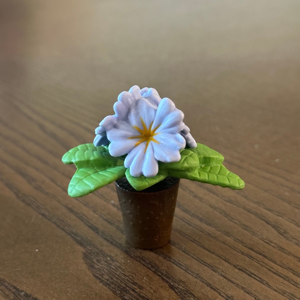 American Girl Potted Primrose Flower Miniature Doll Accessory Purple Green Brown